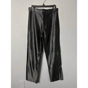 Vintage 70s BOJEANGLES Womens XS/S Shiny Black High-Waisted Disco Pants